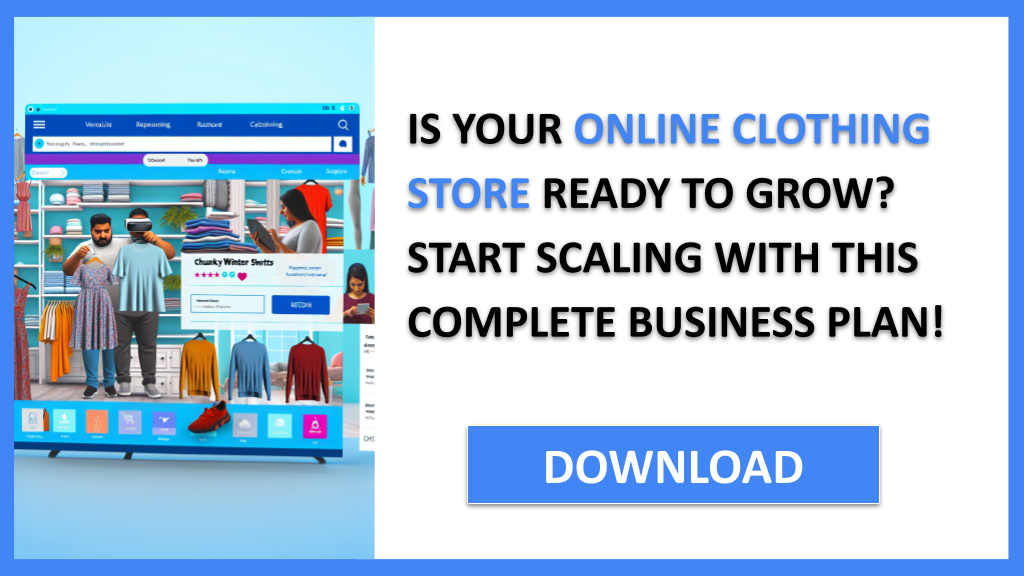 Business Plan Example for Online Clothing Store - Online Clothing Store Growth Strategy- CTA1
