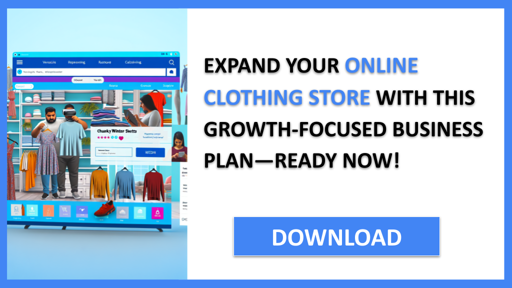 Business Plan Example for Online Clothing Store - Online Clothing Store Growth Strategy- CTA3