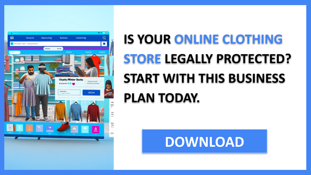 Business Plan Example for Online Clothing Store - Online Clothing Store Legal Considerations- CTA1