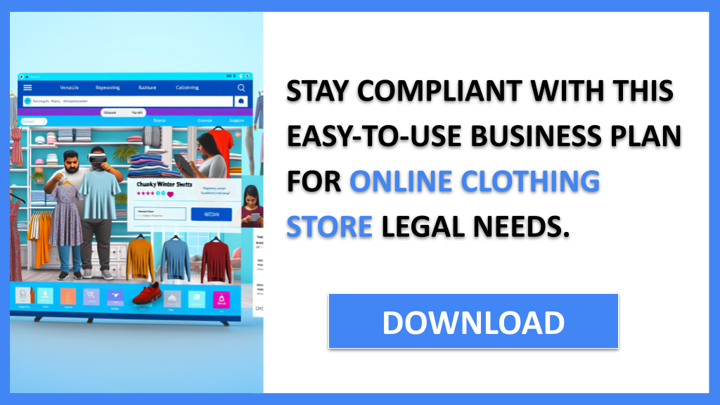 Business Plan Example for Online Clothing Store - Online Clothing Store Legal Considerations- CTA3