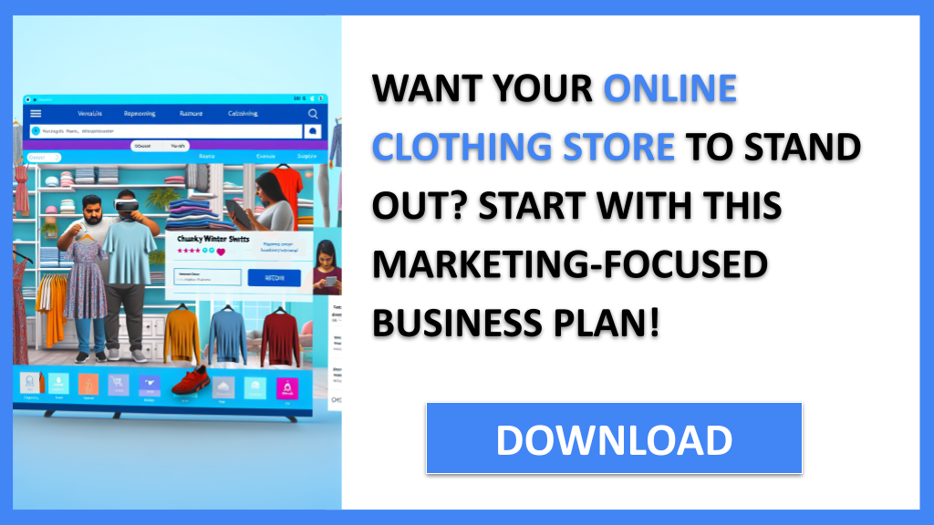 Business Plan Example for Online Clothing Store - Online Clothing Store Marketing Plan- CTA1