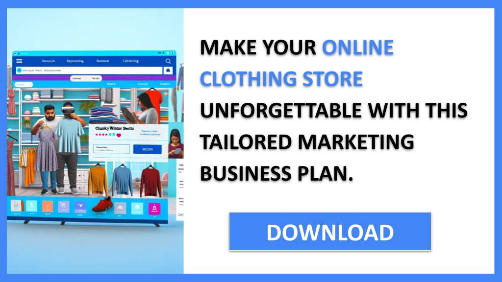 Business Plan Example for Online Clothing Store - Online Clothing Store Marketing Plan- CTA3