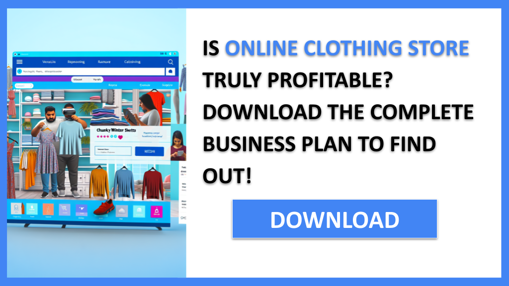 Business Plan Example for Online Clothing Store - Online Clothing Store Profitability- CTA1