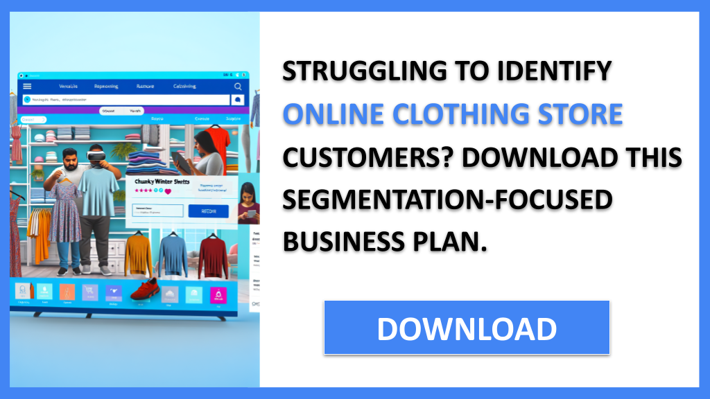 Business Plan Example for Online Clothing Store - Online Clothing Store Customer Segments- CTA1