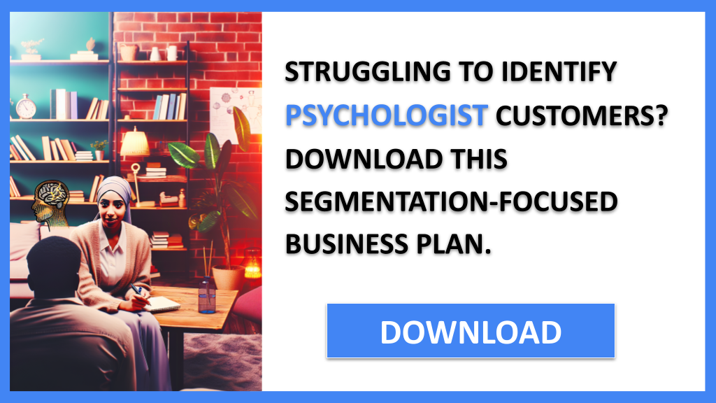 Business Plan Example for Psychologist - Psychologist Customer Segments- CTA1