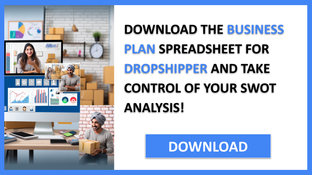 Business Plan Example for Dropshipper - Dropshipper SWOT Analysis- CTA3
