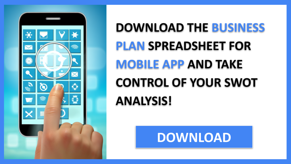 Business Plan Example for Mobile App - Mobile App SWOT Analysis- CTA3