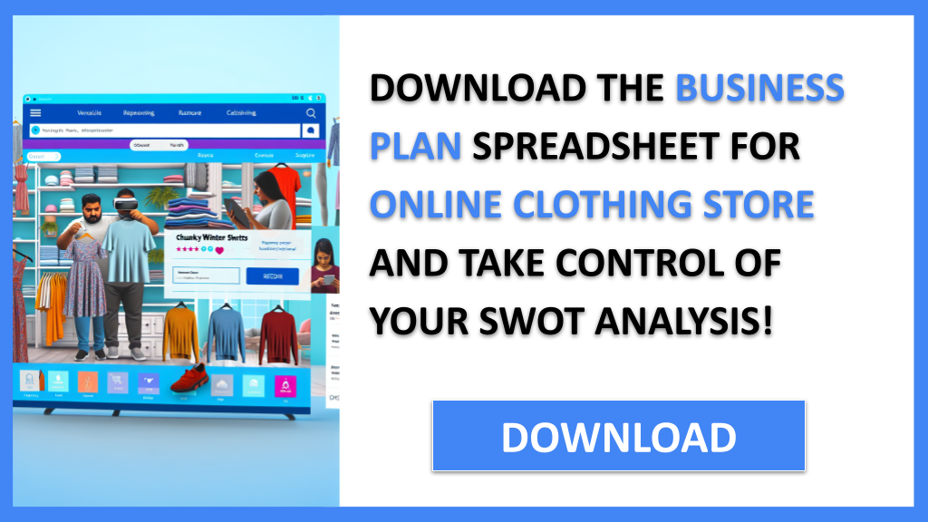 Business Plan Example for Online Clothing Store - Online Clothing Store SWOT Analysis- CTA3
