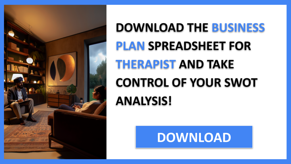 Business Plan Example for Therapist - Therapist SWOT Analysis- CTA3