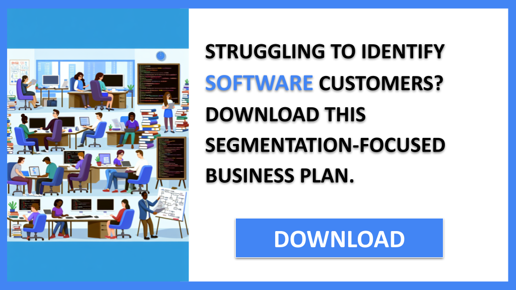 Business Plan Example for Software - Software Customer Segments- CTA1