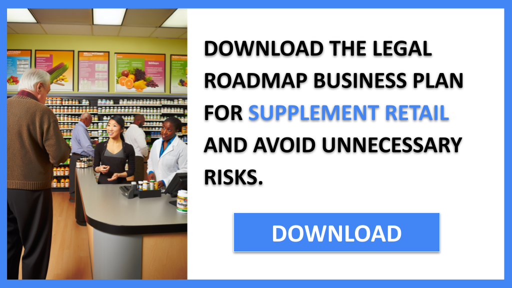 Business Plan Example for Supplement Retail - Supplement Retail Legal Considerations- CTA2