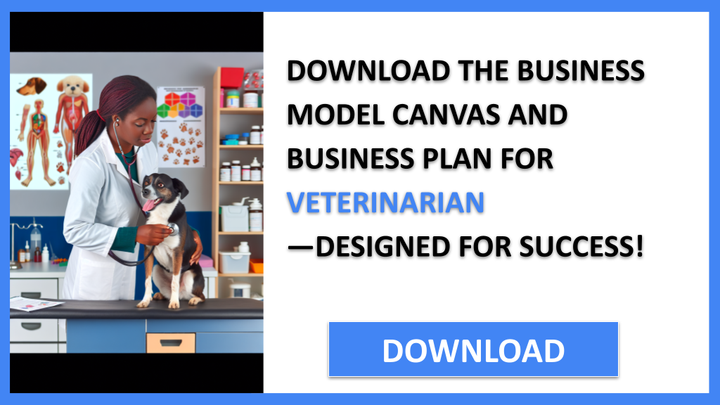 Business Plan Example for Veterinarian - Veterinarian Business Model Canvas- CTA2