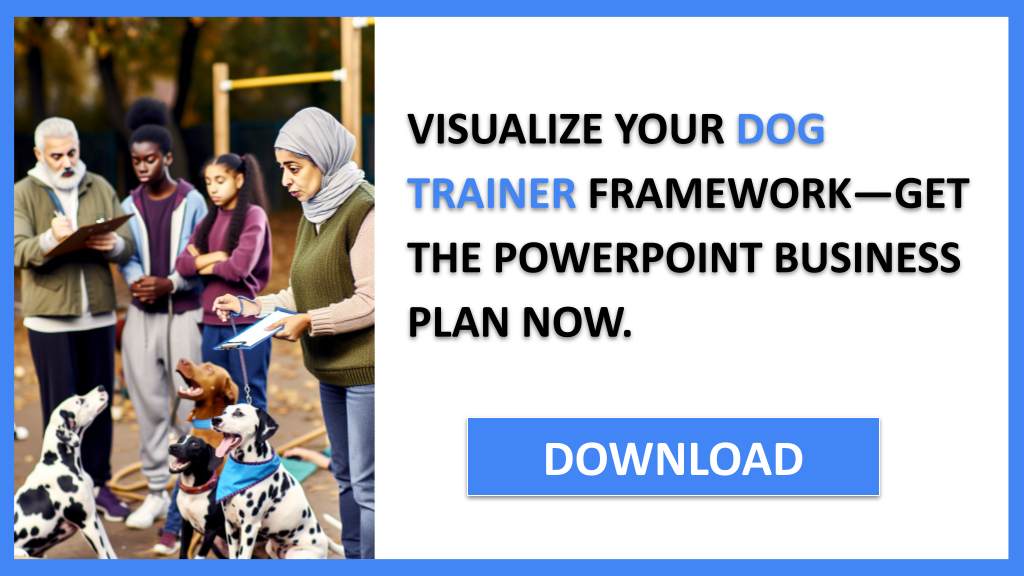 Business Plan Example for Dog Trainer - Dog Trainer Business Model Canvas- CTA3