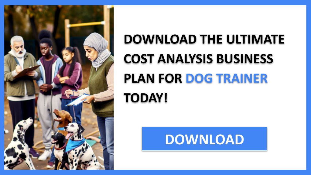 Business Plan Example for Dog Trainer - Dog Trainer Costs- CTA3