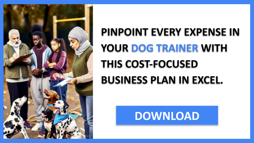 Business Plan Example for Dog Trainer - Dog Trainer Costs- CTA2