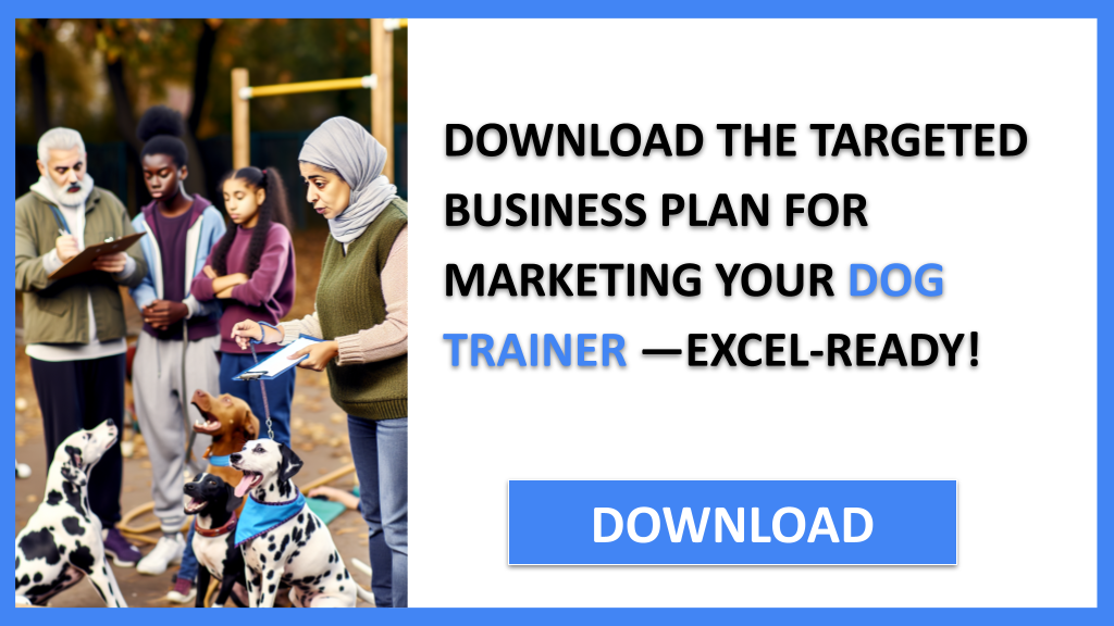 Business Plan Example for Dog Trainer - Dog Trainer Marketing Plan- CTA2