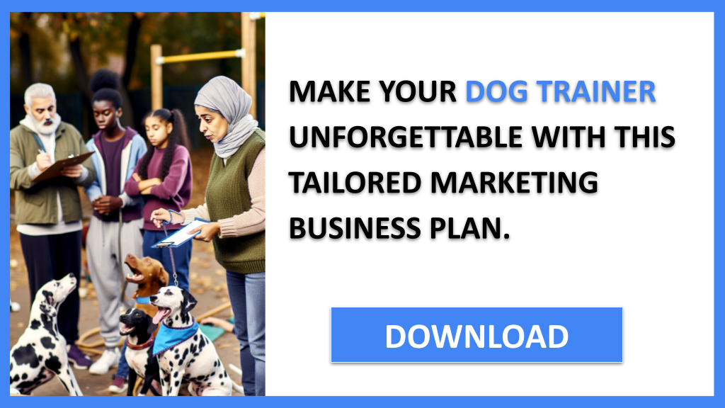 Business Plan Example for Dog Trainer - Dog Trainer Marketing Plan- CTA3