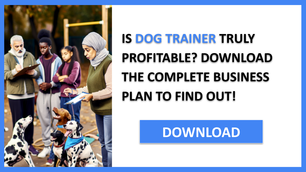 Business Plan Example for Dog Trainer - Dog Trainer Profitability- CTA1