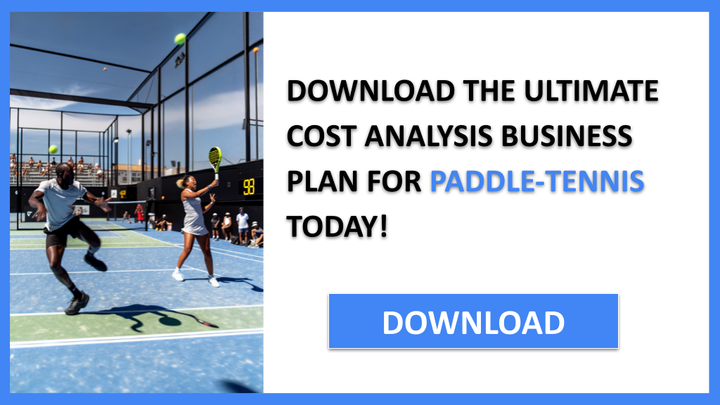 Business Plan Example for Paddle-Tennis - Paddle-Tennis Costs- CTA3