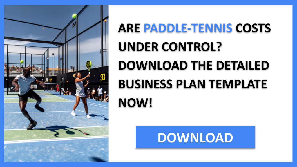 Business Plan Example for Paddle-Tennis - Paddle-Tennis Costs- CTA1
