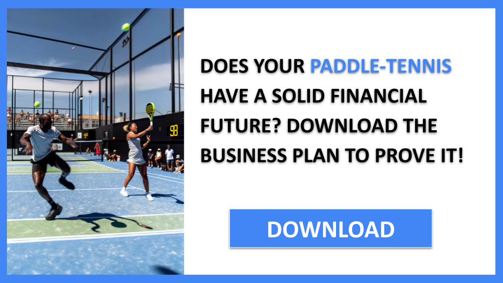 Business Plan Example for Paddle-Tennis - Paddle-Tennis Financial Plan- CTA1