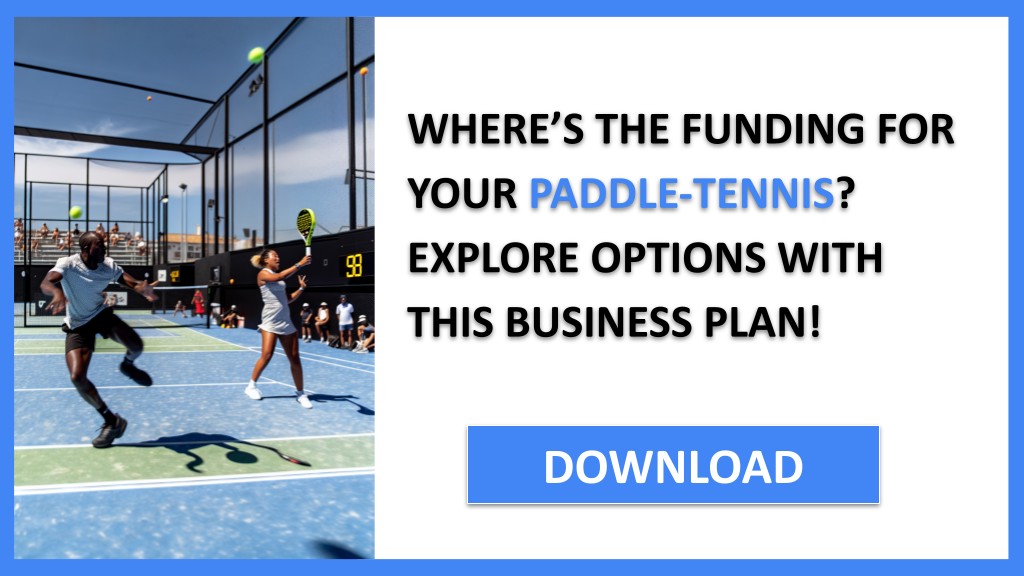 Business Plan Example for Paddle-Tennis - Paddle-Tennis Funding Options- CTA1