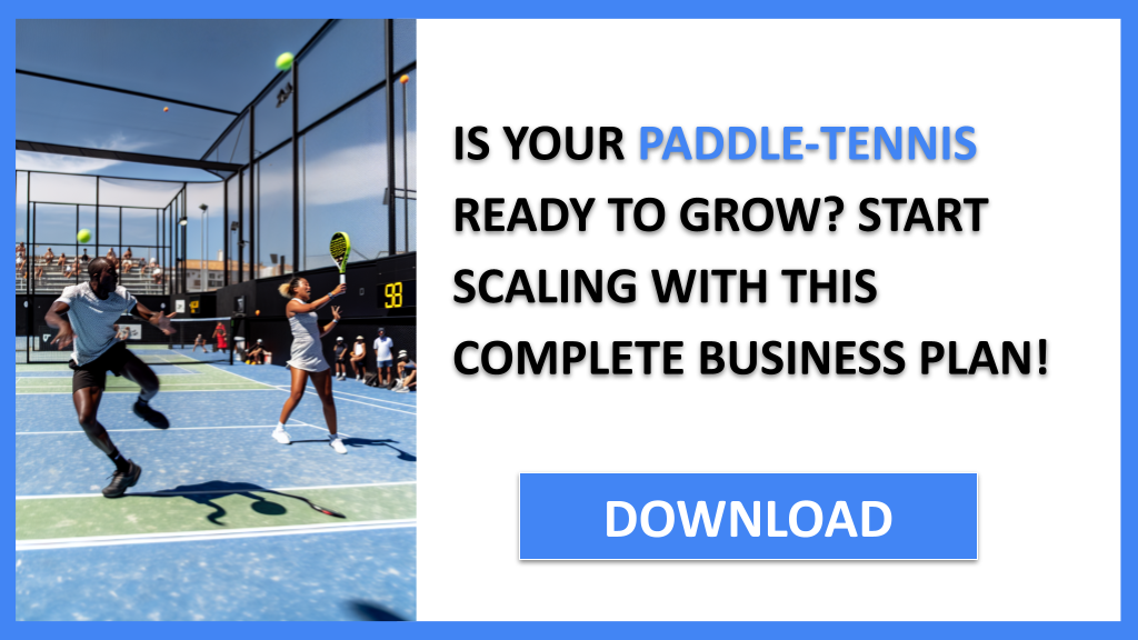 Business Plan Example for Paddle-Tennis - Paddle-Tennis Growth Strategy- CTA1