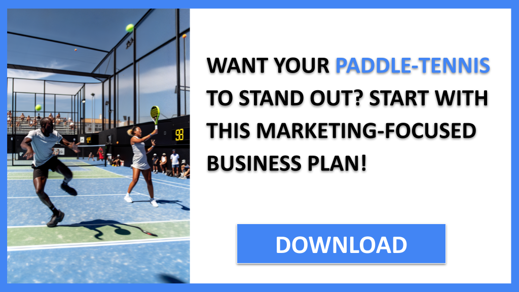 Business Plan Example for Paddle-Tennis - Paddle-Tennis Marketing Plan- CTA1