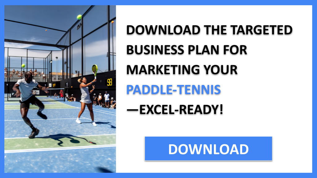 Business Plan Example for Paddle-Tennis - Paddle-Tennis Marketing Plan- CTA2