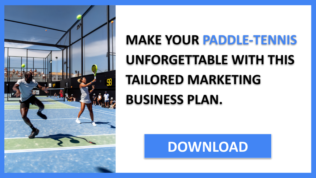Business Plan Example for Paddle-Tennis - Paddle-Tennis Marketing Plan- CTA3