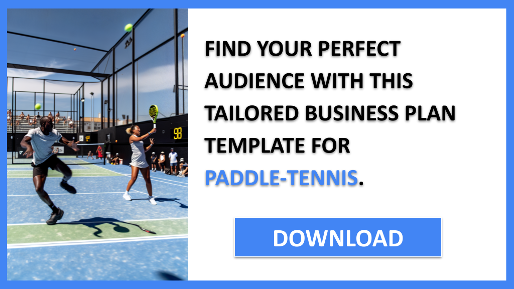 Business Plan Example for Paddle-Tennis - Paddle-Tennis Customer Segments- CTA2