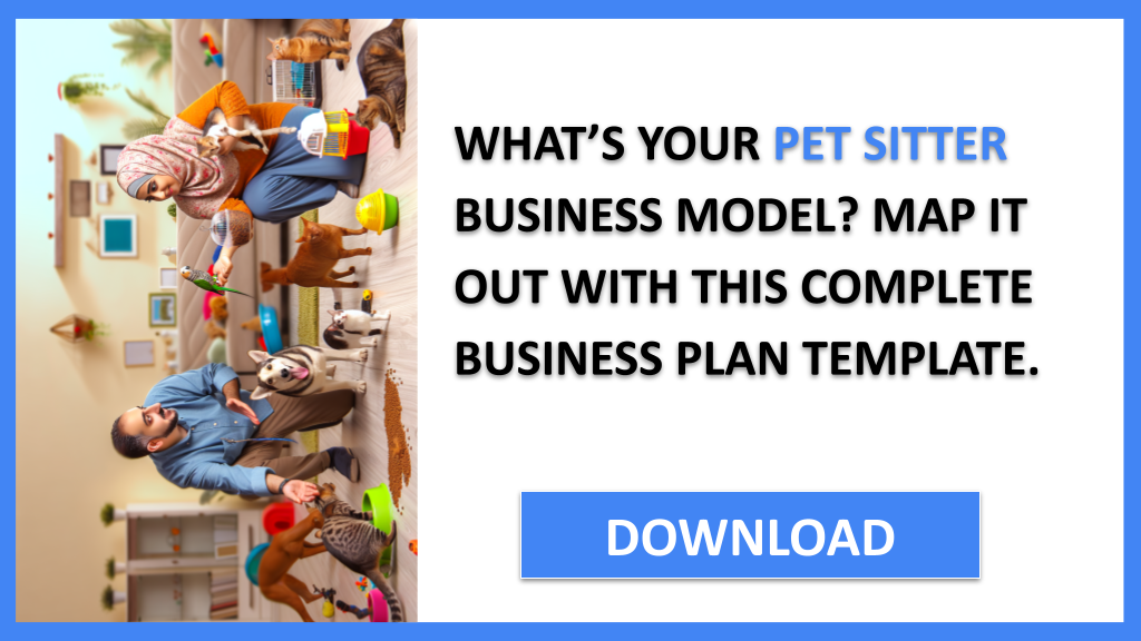 Business Plan Example for Pet Sitter - Pet Sitter Business Model Canvas- CTA1
