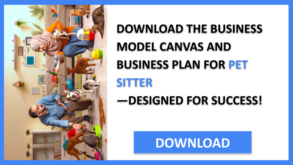 Business Plan Example for Pet Sitter - Pet Sitter Business Model Canvas- CTA2