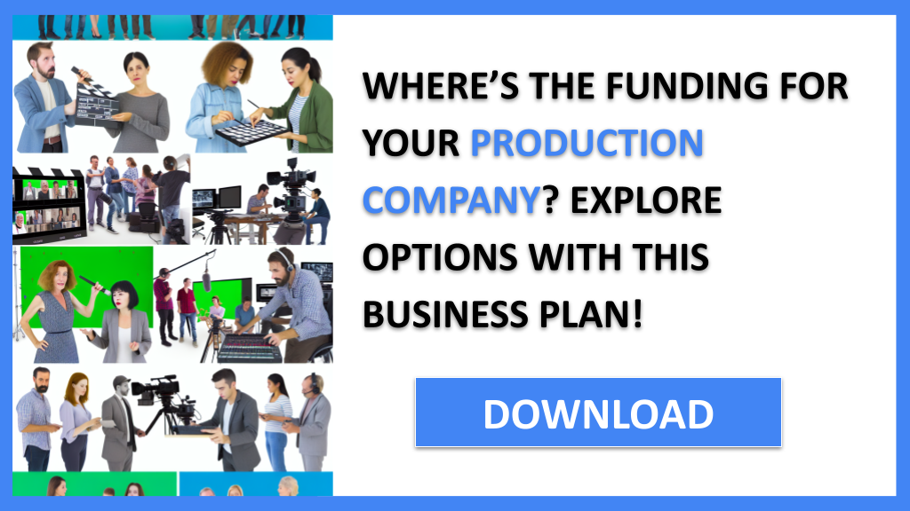 Business Plan Example for Production Company - Production Company Funding Options- CTA1