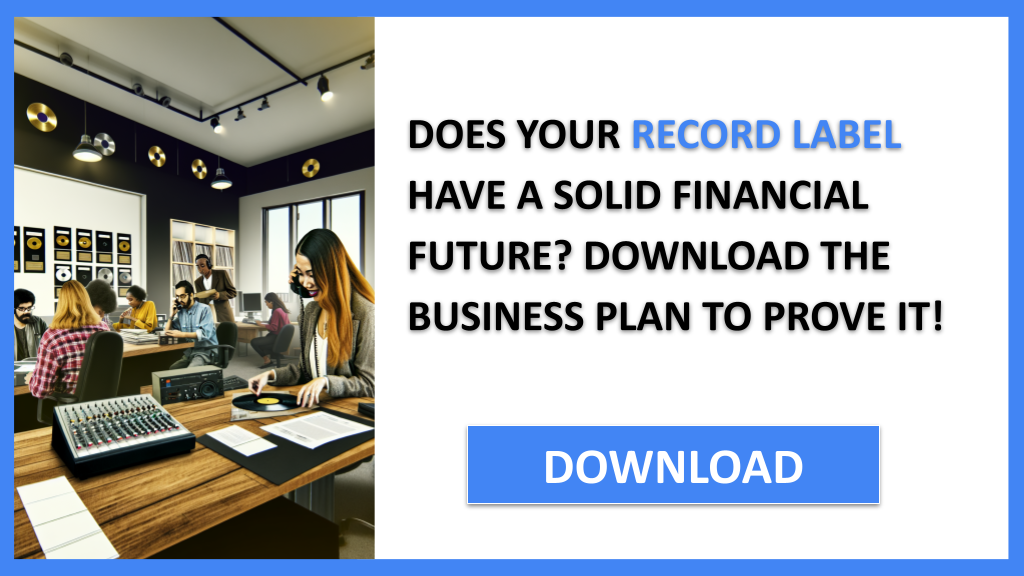 Business Plan Example for Record Label - Record Label Financial Plan- CTA1