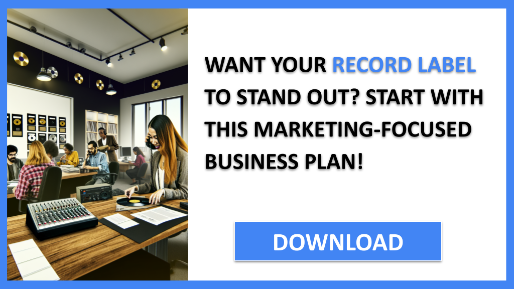 Business Plan Example for Record Label - Record Label Marketing Plan- CTA1