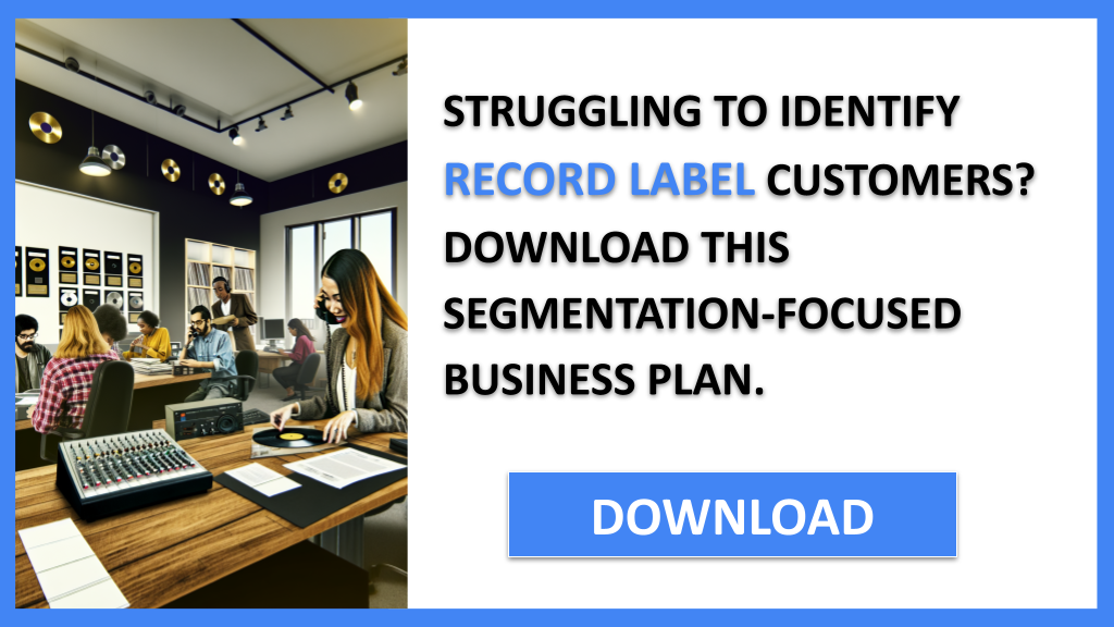 Business Plan Example for Record Label - Record Label Customer Segments- CTA1
