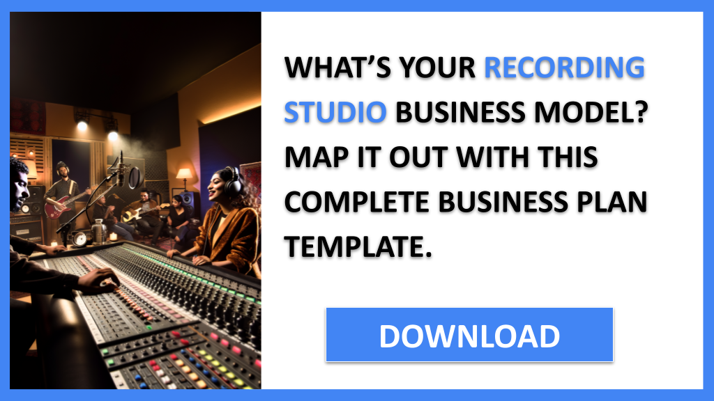 Business Plan Example for Recording Studio - Recording Studio Business Model Canvas- CTA1