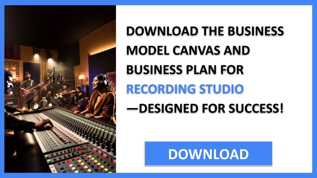 Business Plan Example for Recording Studio - Recording Studio Business Model Canvas- CTA2