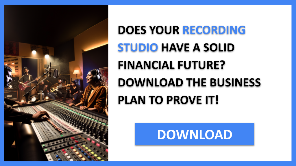 Business Plan Example for Recording Studio - Recording Studio Financial Plan- CTA1