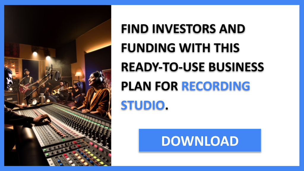 Business Plan Example for Recording Studio - Recording Studio Funding Options- CTA3