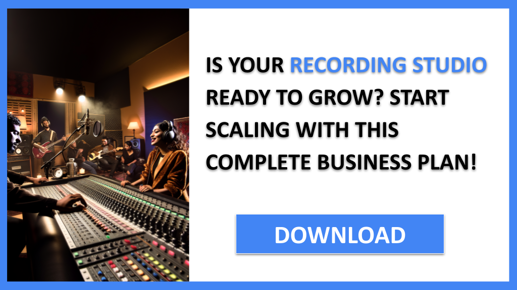 Business Plan Example for Recording Studio - Recording Studio Growth Strategy- CTA1
