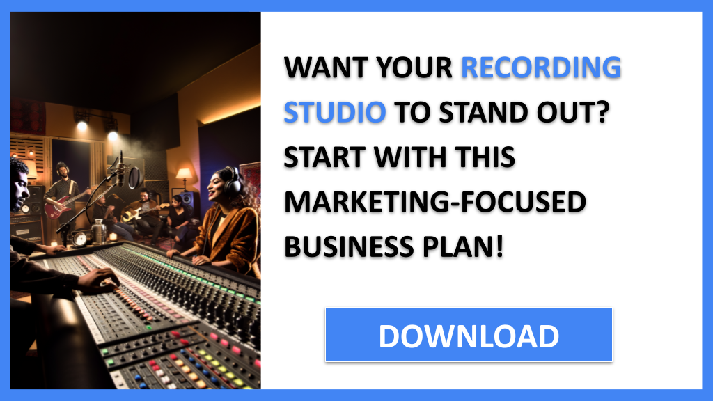 Business Plan Example for Recording Studio - Recording Studio Marketing Plan- CTA1