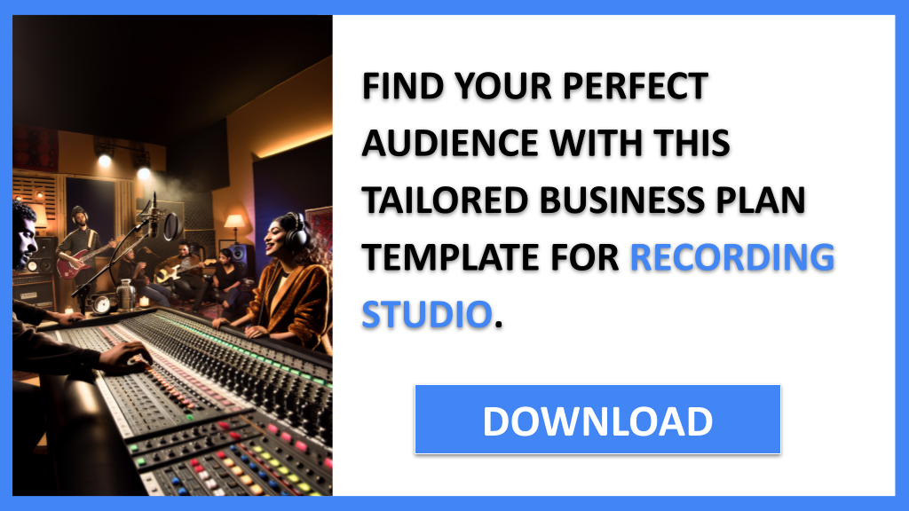 Business Plan Example for Recording Studio - Recording Studio Customer Segments- CTA2