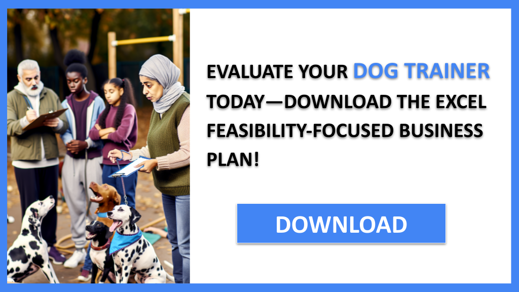 Business Plan Example for Dog Trainer - Dog Trainer Feasibility Study- CTA2