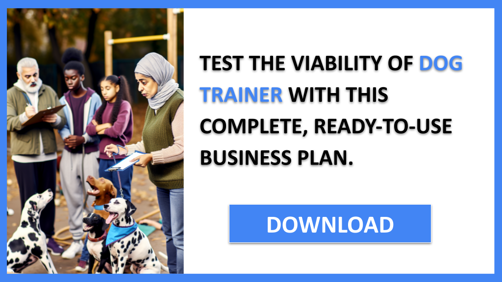 Business Plan Example for Dog Trainer - Dog Trainer Feasibility Study- CTA3