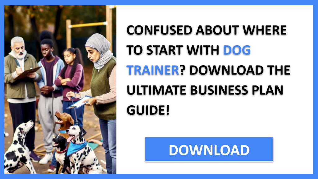 Business Plan Example for Dog Trainer - Dog Trainer Complete Guide- CTA1