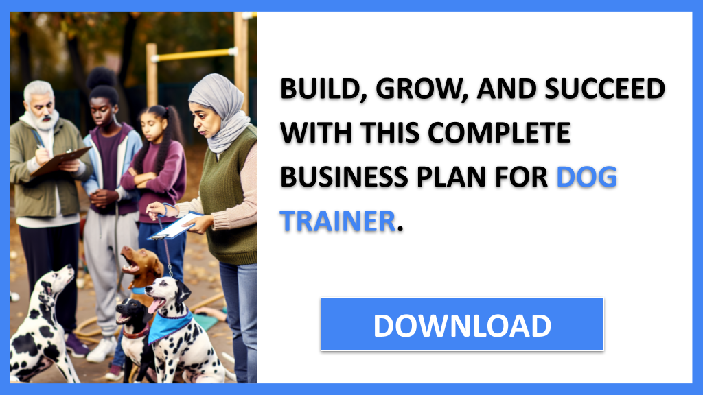 Business Plan Example for Dog Trainer - Dog Trainer Complete Guide- CTA3